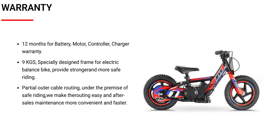 RXF Sedna 12 (24V) Electric Balance Bike